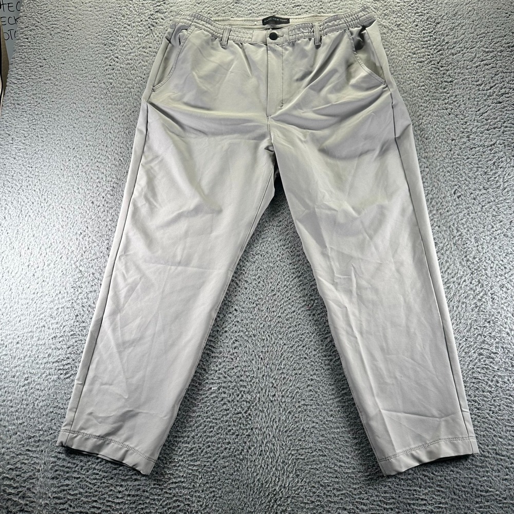 Marc New York Pants Mens 38x29 Gray Polyester Straight Golf Performance Stretch